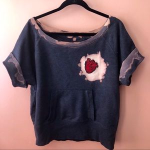 Exposed Heart altered Sweatshirt